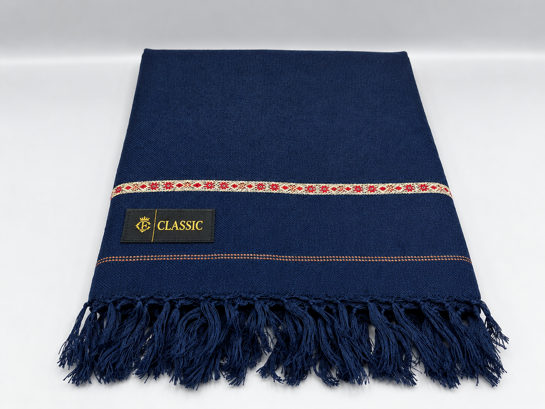 premium Angora wool Shawl bule color