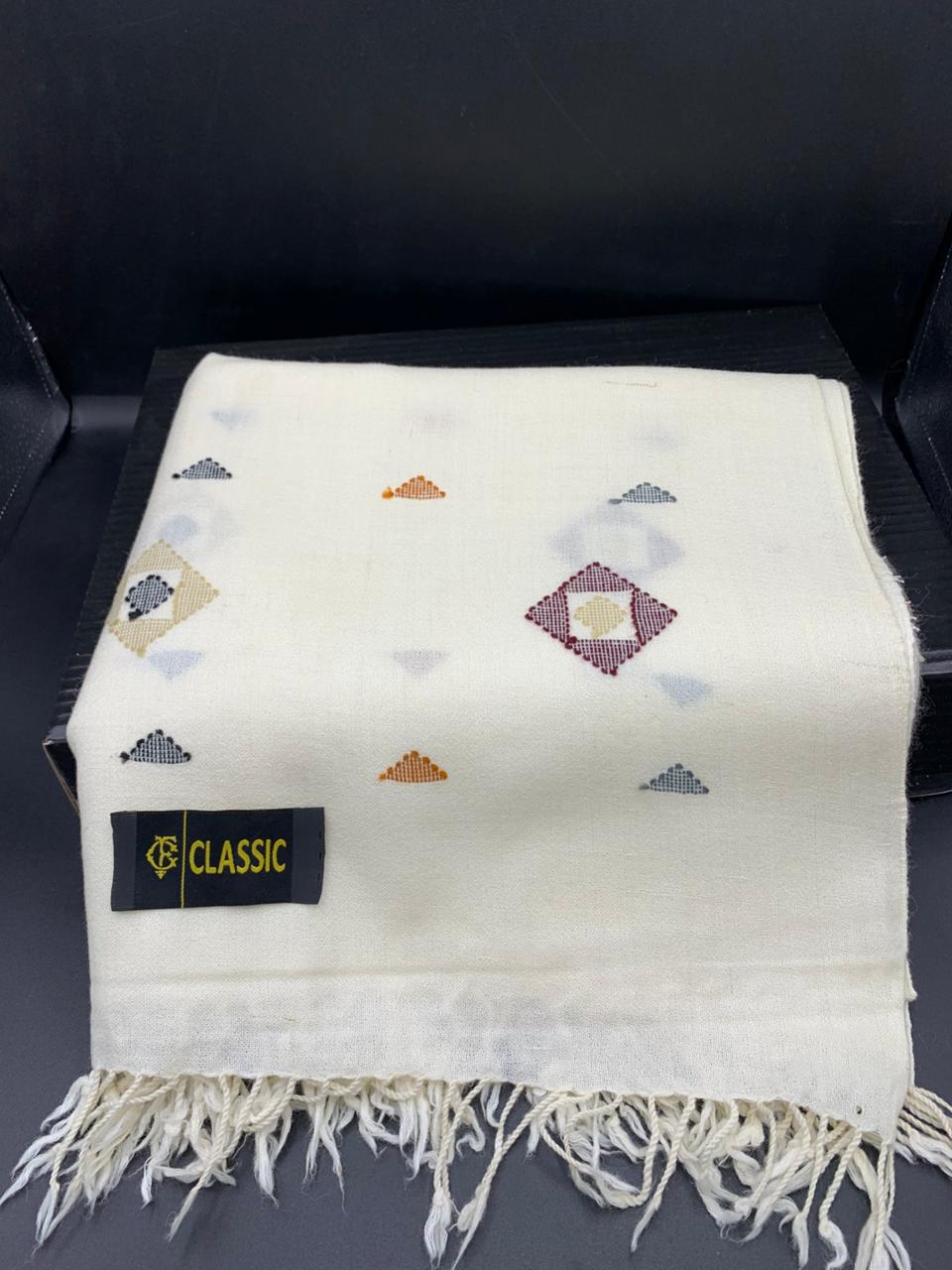 premium shatush women shawl off white