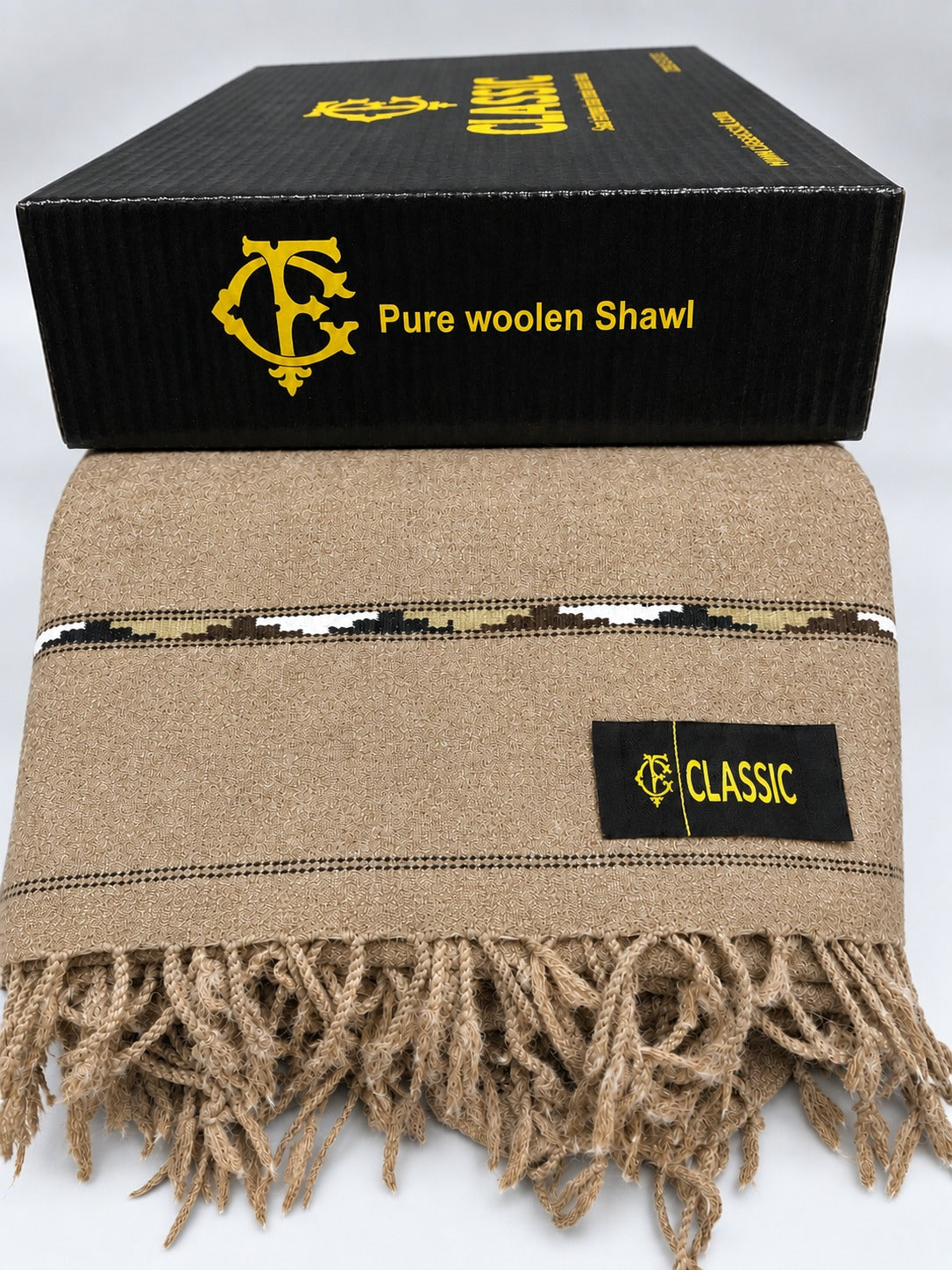 Premium Iraqi Luxury light camel color Shawl