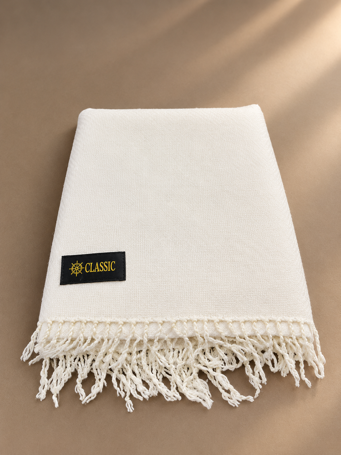 Premium Australian Lamb Wool Shawl – Plain White